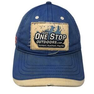 Team One Stop Outdoors Strapback Baseball Cap Blue One Size 6 Panel Camp David
